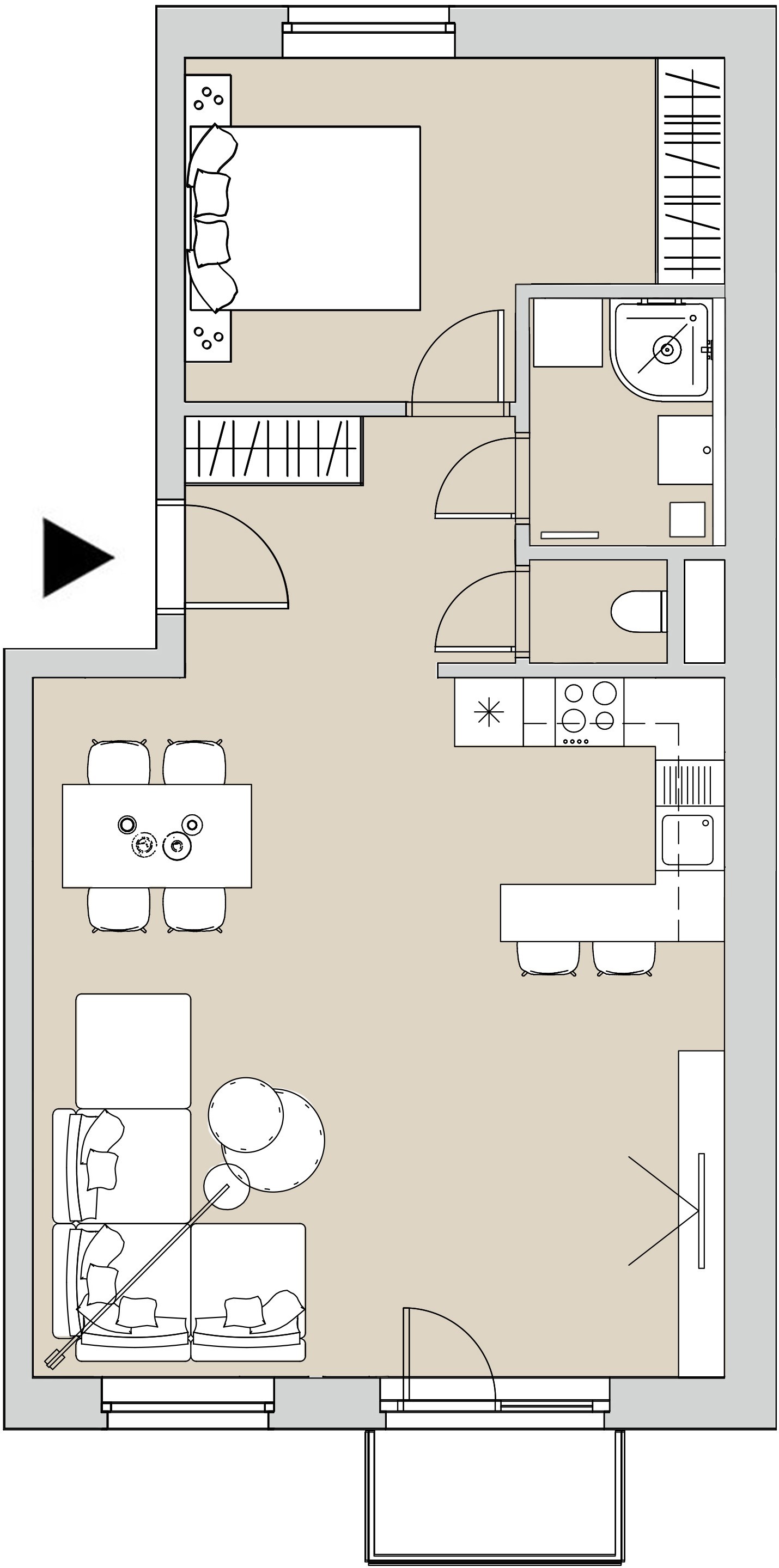 Pôdory bytu - 202 - varianta 2 - izbový